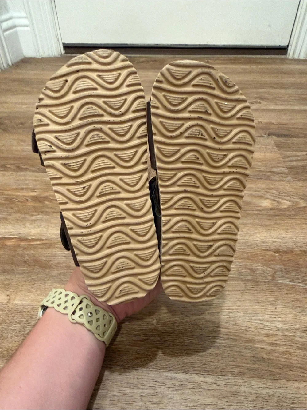 The Children's Place Brown Buckle Two-Strap Kids Sandals
